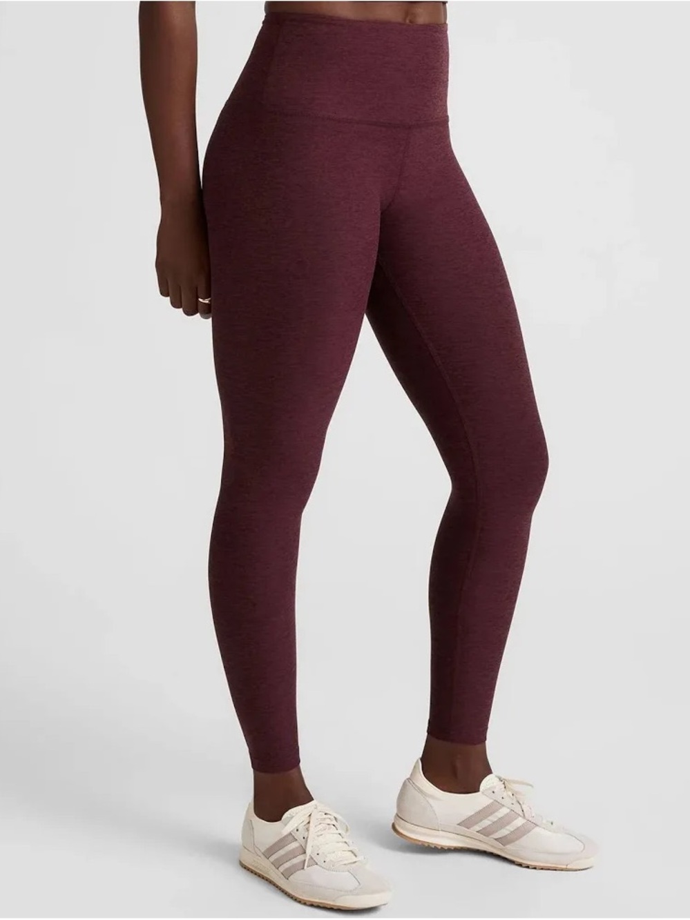 NWT: Beyond Yoga Caught In The Midi Legging in Burgundy Heather - multiple sizes